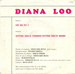 Le verso de la pochette : (Diana Loo - Où es tu)