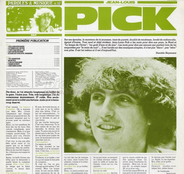 Jean-Louis Pick - Les cafés sucrés