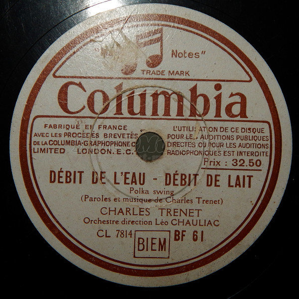 Charles Trenet - Débit de l'eau, débit de lait