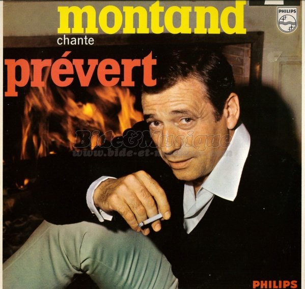 Yves Montand - Page d'écriture