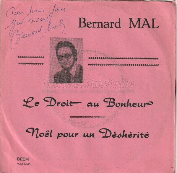 Bernard Mal - Noël pour un déshérité