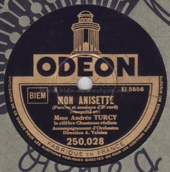 Andrée Turcy - Mon anisette