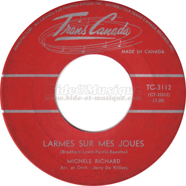Michèle Richard - Larmes sur mes joues