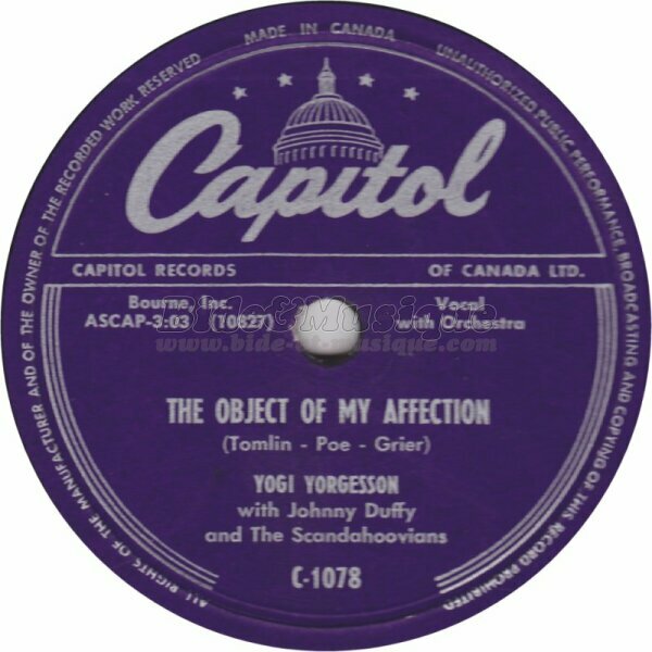 Yogi Yorgesson - The object of my affection