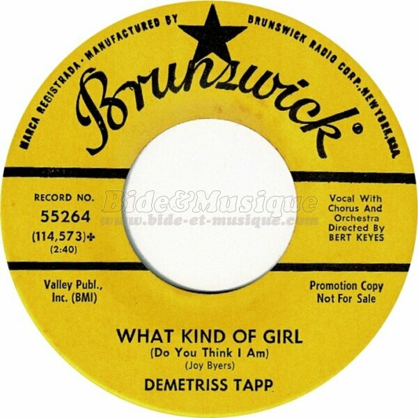 Demetriss Tapp - What kind of girl (Do you think I am)